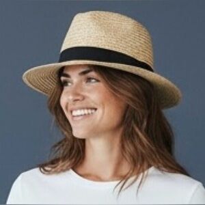 Atmosphere Cream Fedora with Black Band